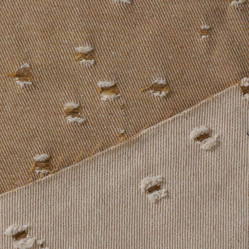 Broken Denim used Look caramelbraun